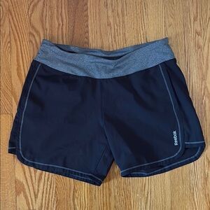 Reebok Black and Gray Athletic Shorts for Performance